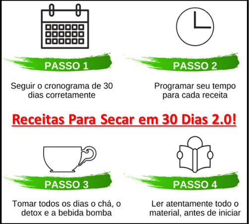 Capa: Receitas Para Secar em 30 Dias 2.0: Baixe Agora!