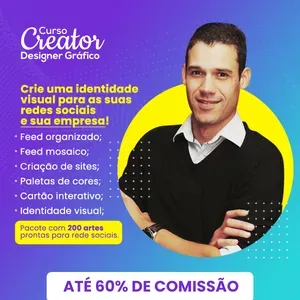 Capa: Creator Designer Gráfico: Baixe o Curso Completo Agora!
