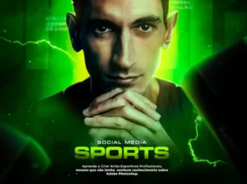 Capa: Social Media Sports Download: Photoshop e Design Gráfico Esportivo | Baixar Curso