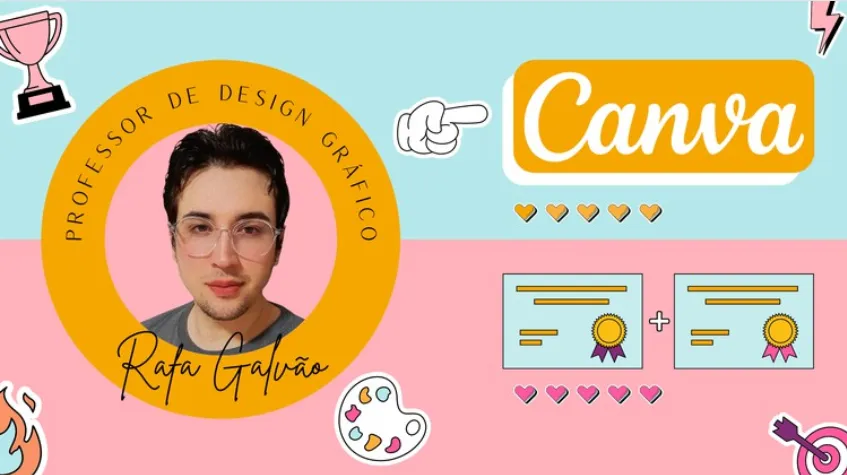 Capa: Baixar Canva Design Descomplicado Rafael Galvão: Curso Completo
