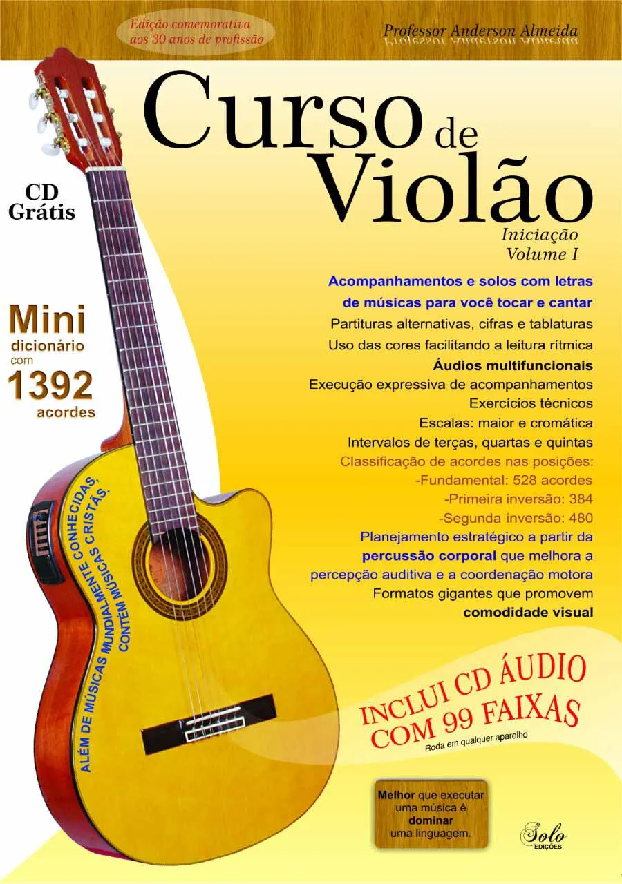 Capa: Curso Violão/Guitarra Download: Domine o Instrumento Rápido!