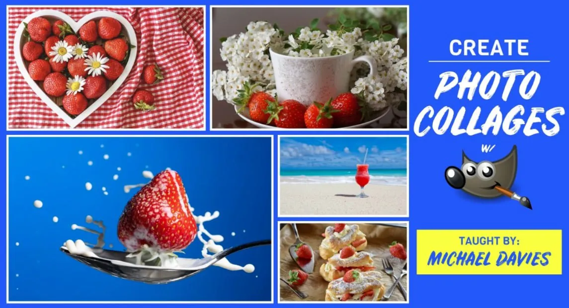 Capa: Curso GIMP com Michael Davies: Baixar Agora e Dominar Design