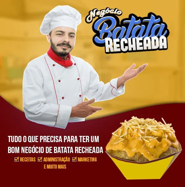 Capa: Curso Negócio Batata Recheada: Baixar Agora e Lucrar!