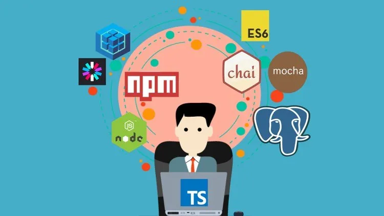 Capa: TypeScript, Node, Postgres: Baixar Curso Completo + Projetos