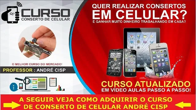 Capa: Download Curso Manutenção Celular André Cisp Completo [2024]