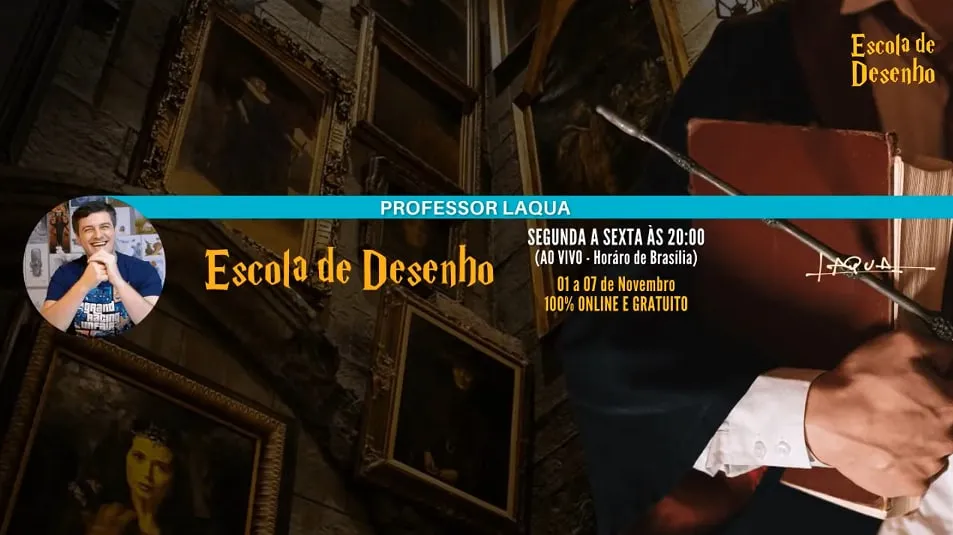 Capa: Curso Escola de Desenho Laqua: Baixar e Dominar a Arte