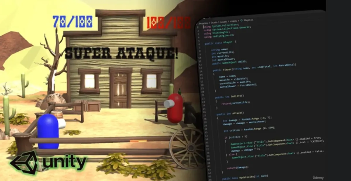 Capa: Baixar Unity C#: Curso Completo de Programação de Jogos