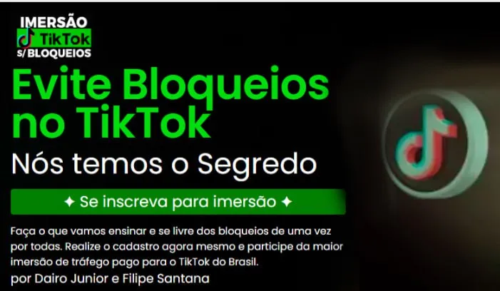 Capa: Imersão TikTok Ads: Baixar Curso de Felipe Santana e Dairo Jr