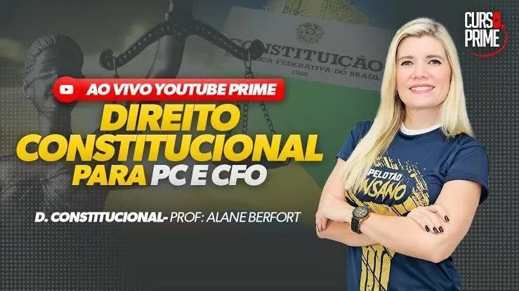 Capa: Direito Constitucional PC CFO: Baixar Curso Alane Berfort