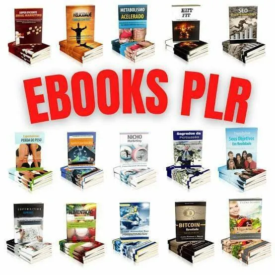 Capa: Baixar Ebooks PLR: 100+ Opções Para Criar Seu Produto Digital
