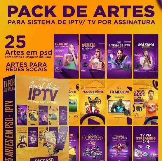 Capa: Baixe Pack Artes Editáveis IPTV: Transforme Seu Conteúdo