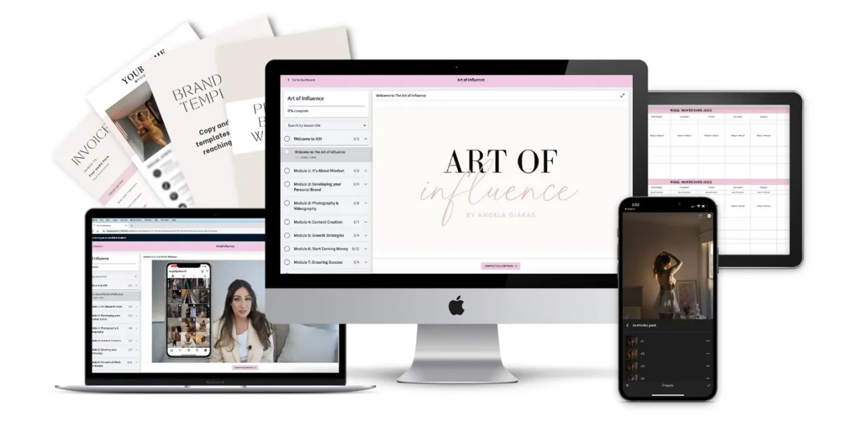 Capa: Angela Giakas – Art Of Influence: Download Rápido do Curso Completo
