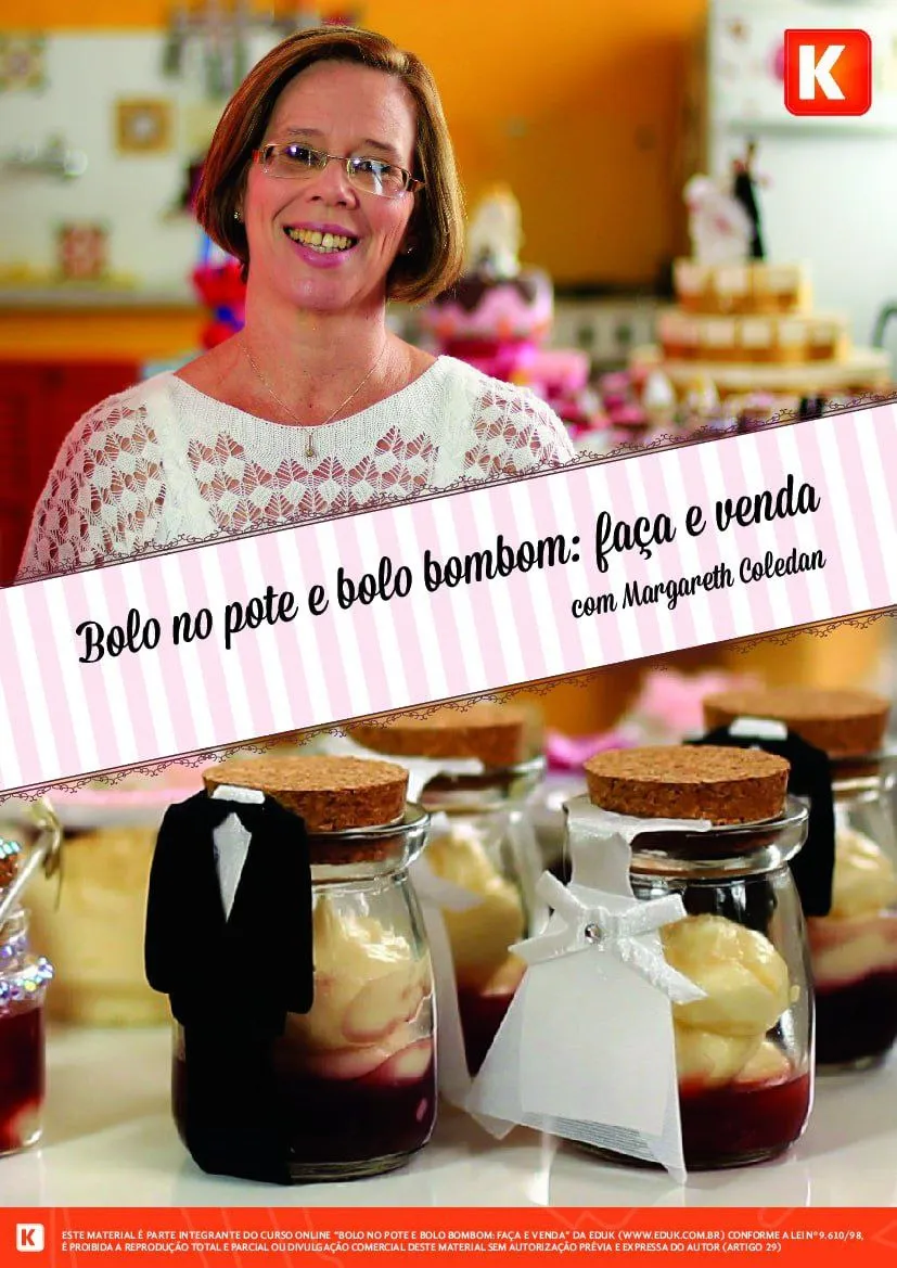 Capa: Bolo no Pote e Bombom: Baixar Curso Margareth Coledan