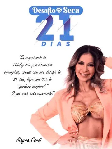 Capa: Desafio Seca 21 Dias Mayra Cardi Download: Transforme Seu Corpo
