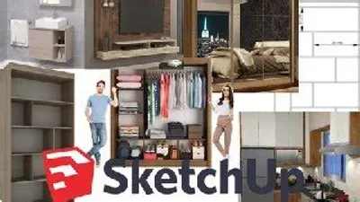 Capa: SketchUp para Marcenaria Moderna: Baixar Curso Completo e Descomplicado