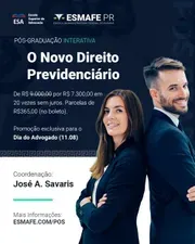 Capa: Baixar Pós-Graduação Novo Direito Previdenciário ESMAFEPR (2022)